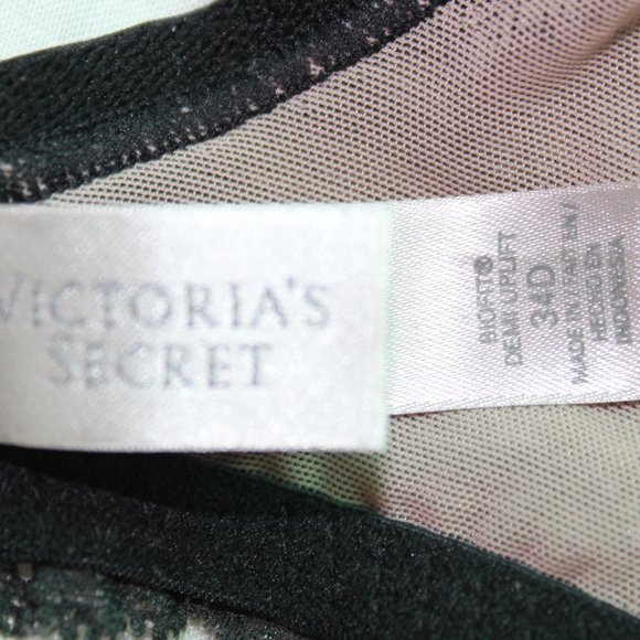 Victoria's Secret Black Nude Floral Lace Biofit Demi Uplift Underwire Bra 34D - Picture 7 of 9